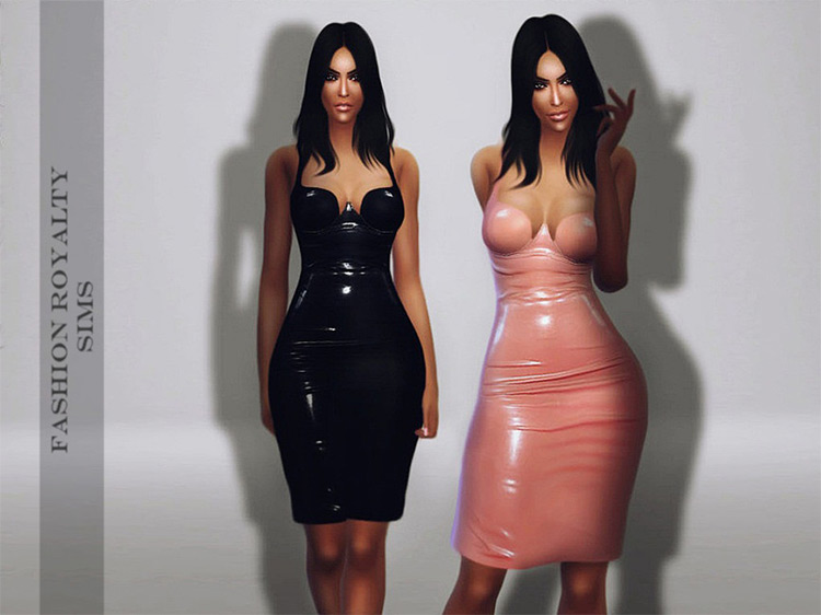 Kim Kardashian’s Latex Dress TS4 CC