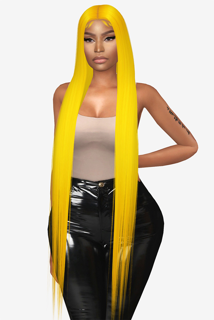 Queen Barbie Hair for Sims 4