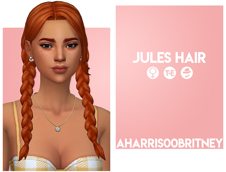 Jules Hair for Sims 4