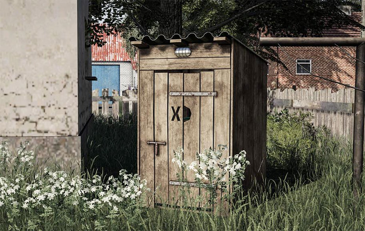 Wooden Toilet FS19 Silo Mod