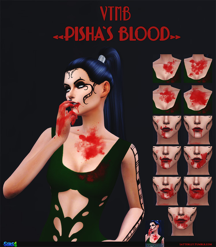 Vampire: The Masquerade – Bloodlines – Pisha’s Blood by Satterlly for Sims 4