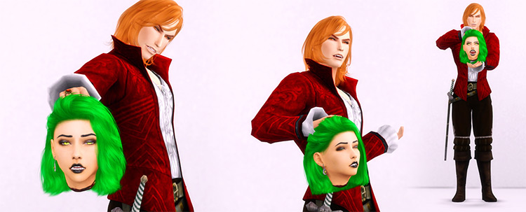 Walking With a Head by Natalia-Auditore for Sims 4