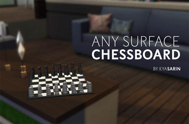 Any Surface Chessboard Mod for The Sims 4