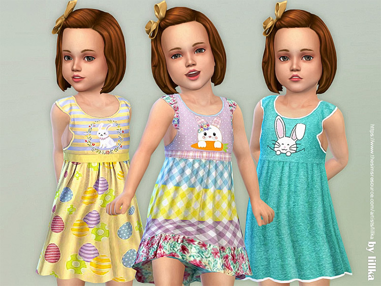 Easter Dress for Toddlers - TS4 CC