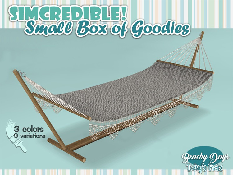 Beachy Days Hammock Loveseat CC - Sims 4