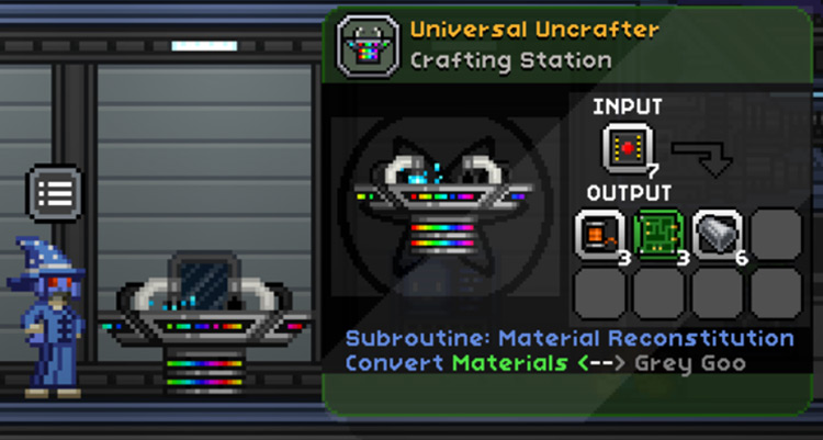 Universal Uncrafter Starbound Mod