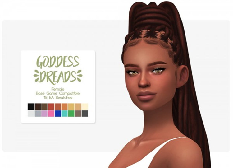 Goddess Dreads CC for The Sims 4