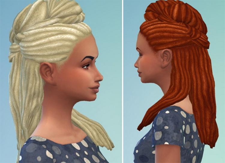 High Twisted Dreads CC for The Sims 4