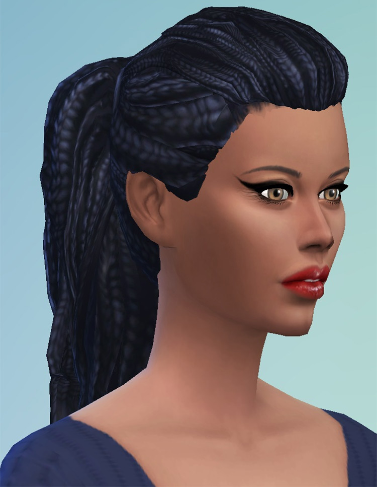 Dreads Ponytail CC for The Sims 4