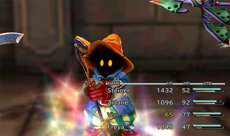 Vivi in-battle screenshot in FFIX