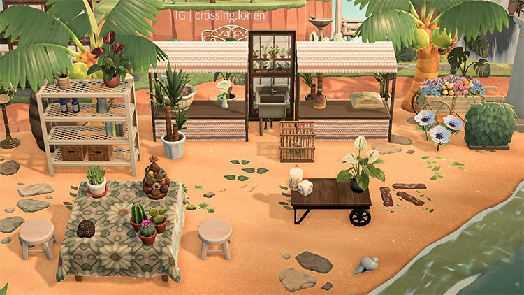 Plant Shop & Stalls On Beach - ACNH