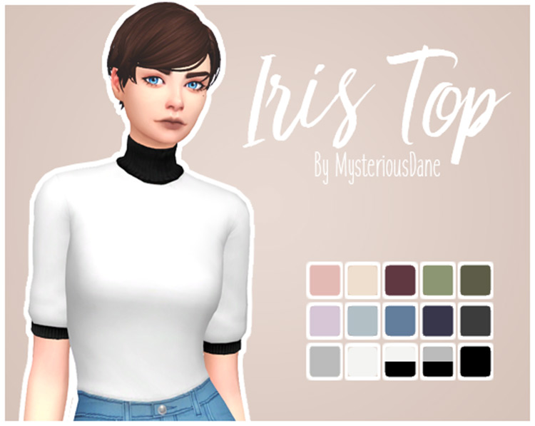 Iris Top Shirt for Moms - Sims 4 CC