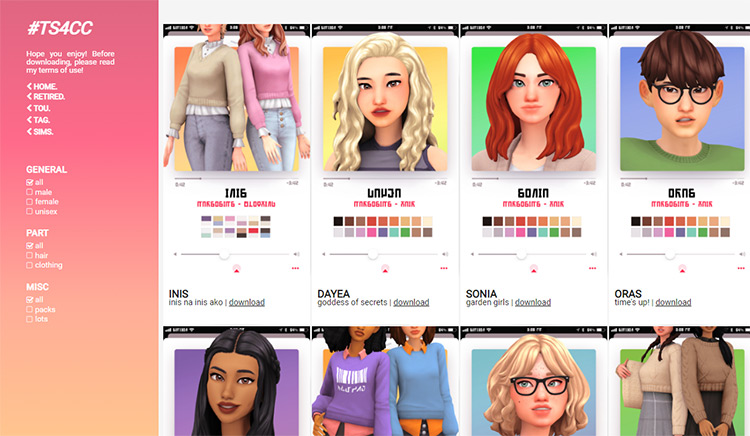 the sims 4 cc download sites