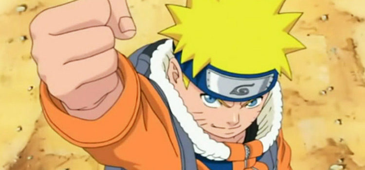 Naruto with fist in the air