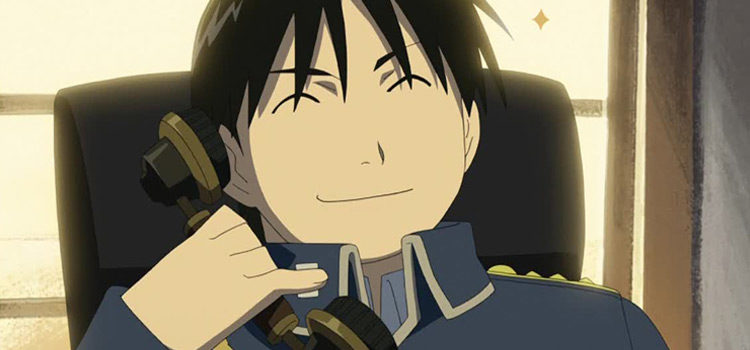Roy Mustang from FMA Smiling