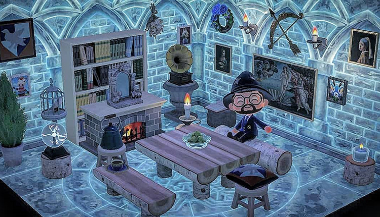 Ice Wizard Living Room - Best ACNH Living Room Ideas