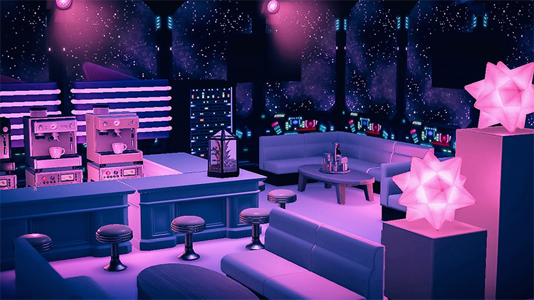 Club/lounge design idea - ACNH Living Room