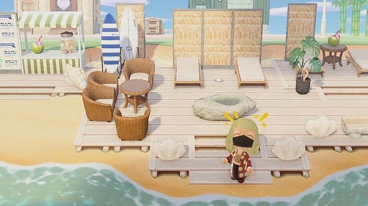 Seaside resort lounge idea - ACNH