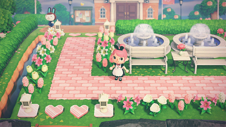 Pretty Pink Town Square Area - ACNH