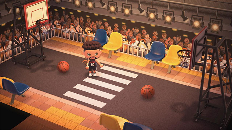 Indoor basketball court - ACNH Idea