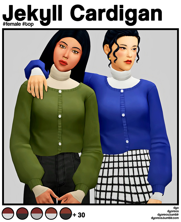 Dyoreos’s Jekyll Cardigan Sims 4 CC screenshot