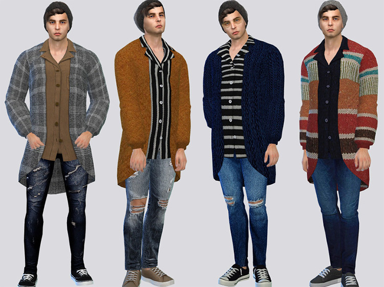 McLayneSims’ Long Male Cardigan TS4 CC