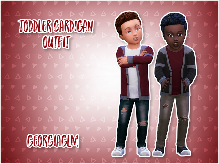 Georgiaglm’s Toddler Cardigan Outfit Sims 4 CC