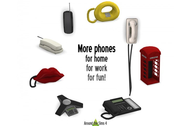 Home phones CC set - Sims 4