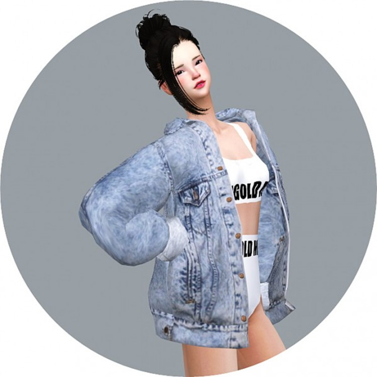 Denim Jacket Design - Sims 4 CC