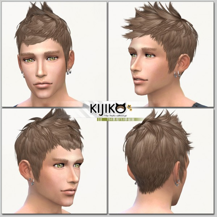 Fauxhawk Hairstyle CC for The Sims 4