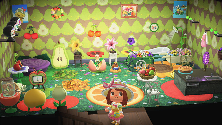 Fruity Flower Loft Area - ACNH Idea