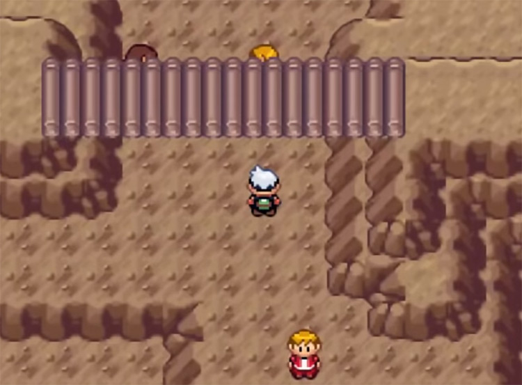 Victory Road overworld in Pokemon Emerald