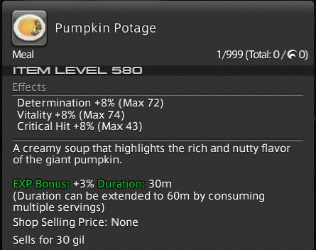 Pumpkin Potage / FFXIV