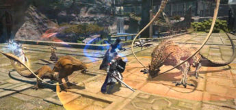 Temple of Fists Coeurl Battle - FFXIV Screenshot
