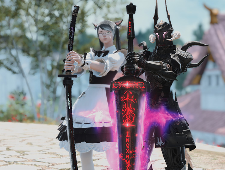 Two types of tank glam - dark and light