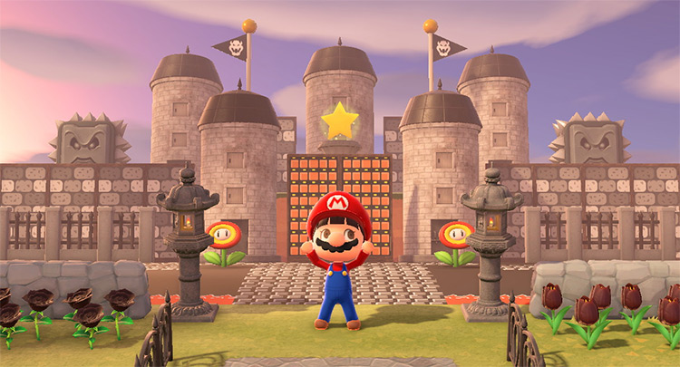 Bowser's castle designed in ACNH