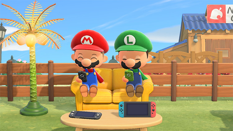 Mario Switch Gaming Couch in ACNH