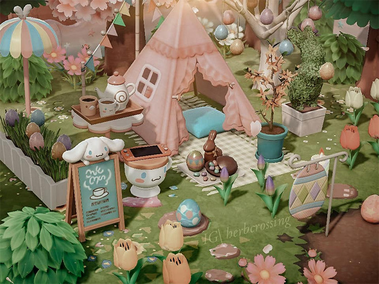 Bunny day pastel forestcore campsite