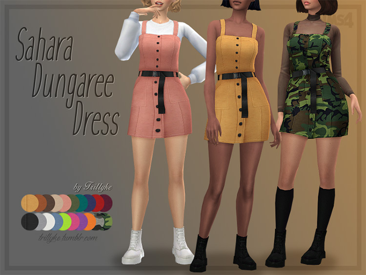 Shorts-style dress CC for TS4