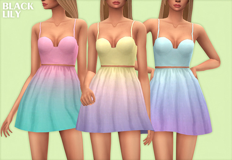 Colorful rainbow short dress/skirt CC - TS4