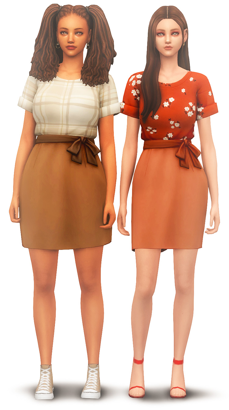 Basic and simple knee-length dress CC - tS4