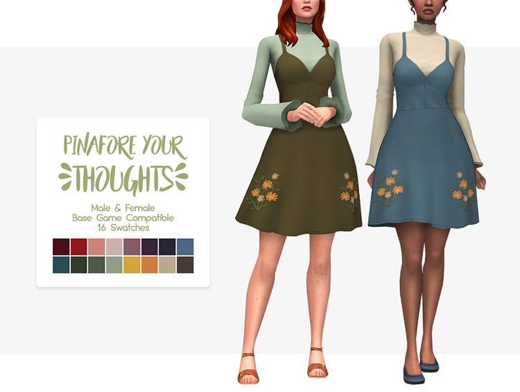 Pinafor Thoughts Gardening Dress CC - TS4