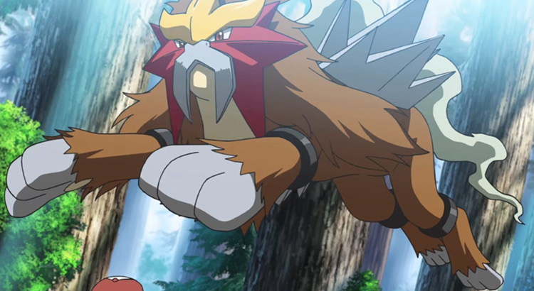 Entei Pokemon in the anime