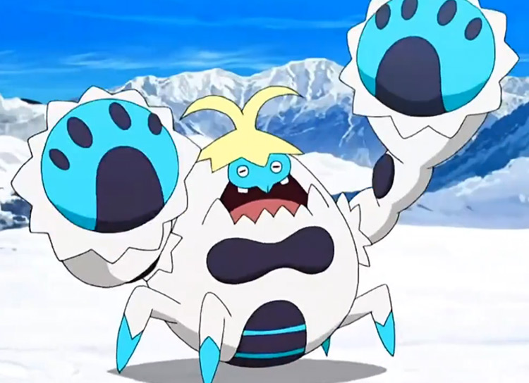 Crabominable Pokemon in the anime