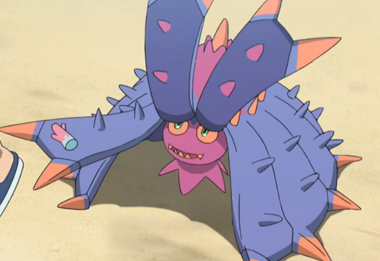 Toxapex Pokemon anime screenshot