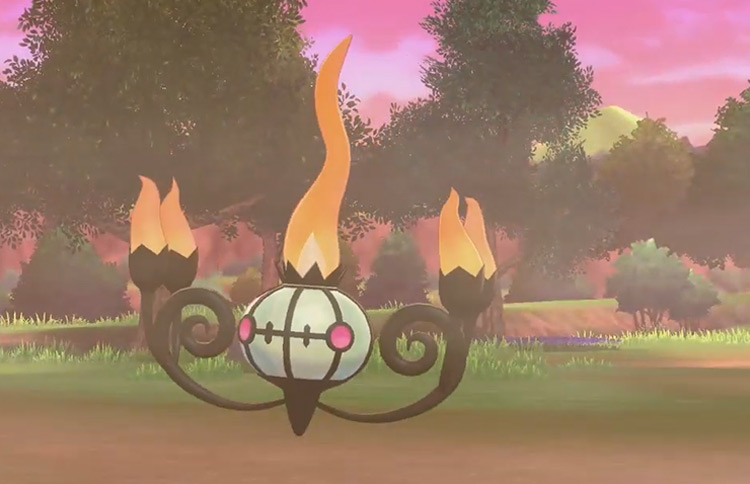 Shiny Chandelure Pokémon Screenshot