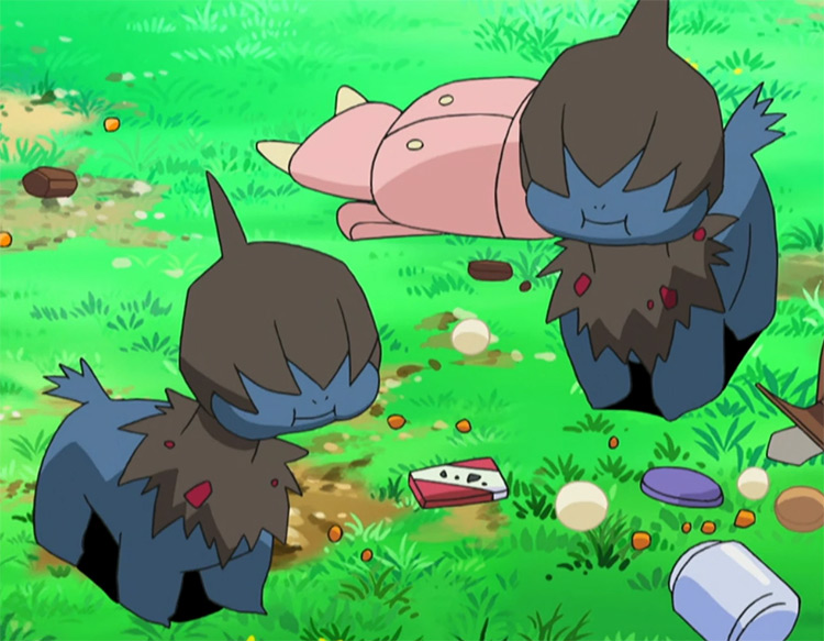 Deino/Zweilous Pokemon anime screenshot