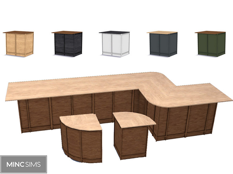 Best Kitchen Island Cc For The Sims 4, How To Make Curved Kitchen Island Sims 4