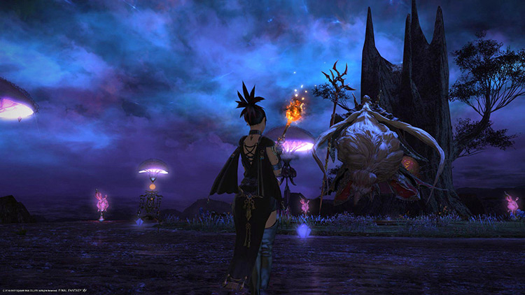 Ramuh awaits at The Striking Tree / Final Fantasy XIV