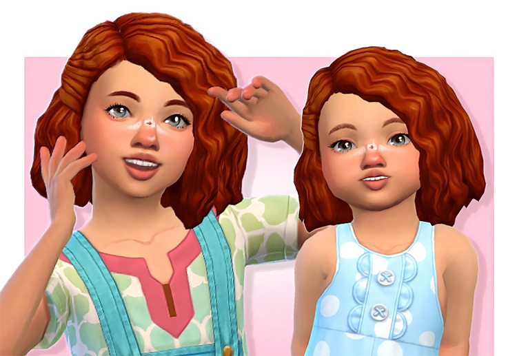 Lexi Hair (Toddler/Child Conversion by peachibloom) TS4 CC